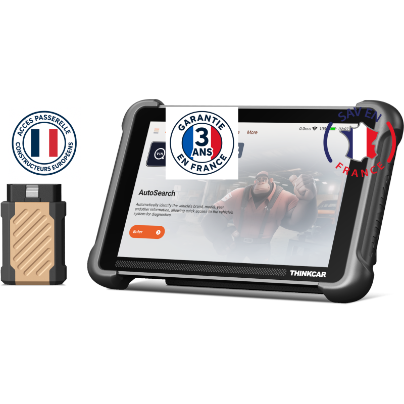 le vrai thinkcar 191 BT avec ses accés constructeurs européens