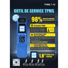 Udiag TPMS T10 : outil TPMS pour X95 Pro + 4 valves