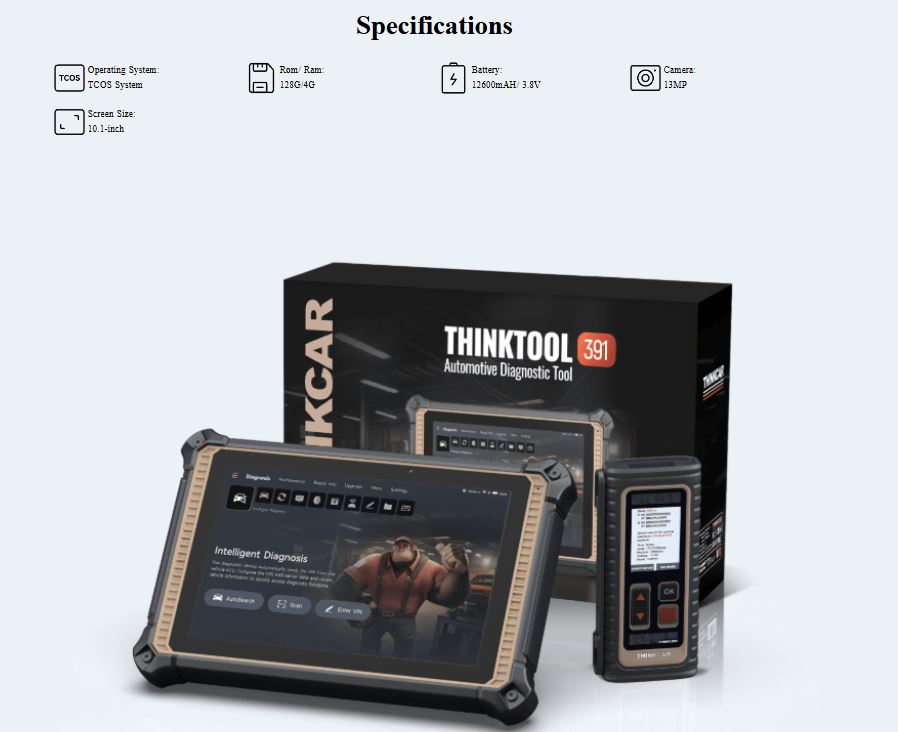 valise diagnostic thinkcar thinktool 391