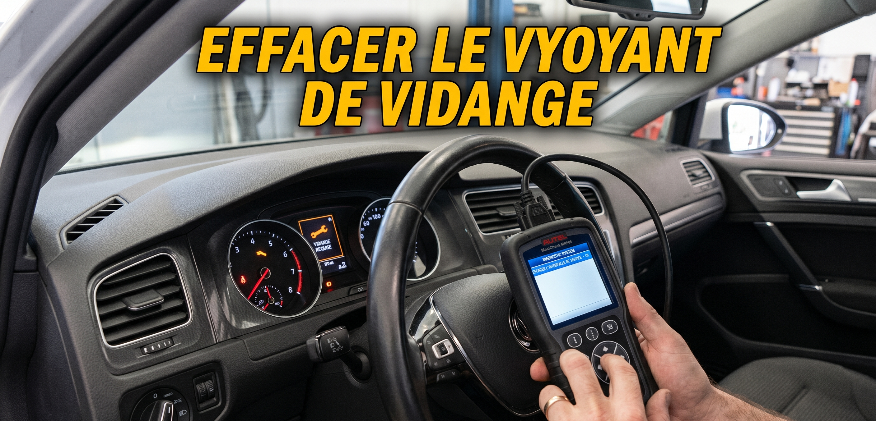 Comment effacer le voyant de vidange avec une valise diagnostic ?