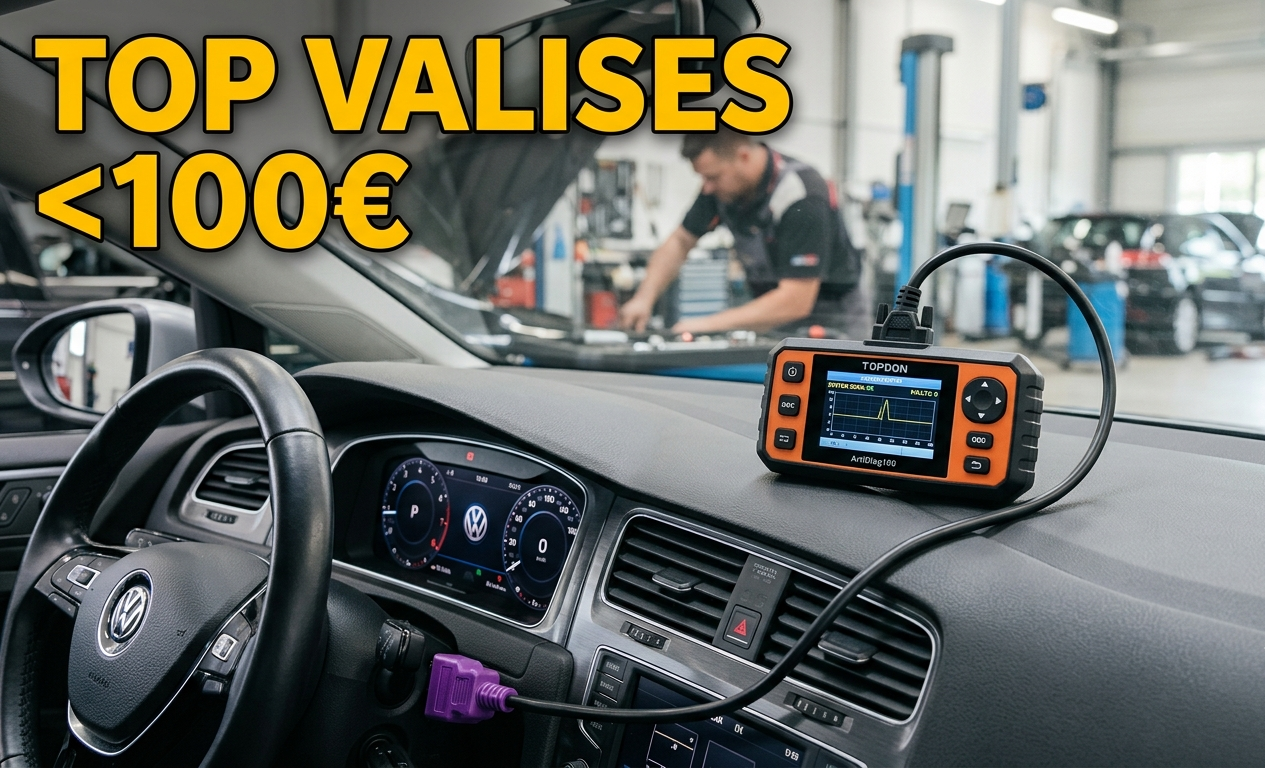 Top valises de diagnostic auto à moins de 100 € : comparatif 2026 123diagauto 