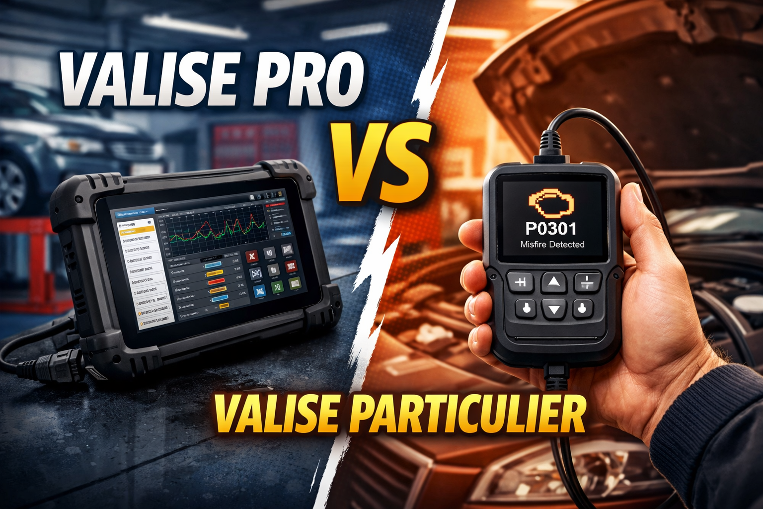 Valise diagnostic pro vs particulier : quelles différences et laquelle choisir ?